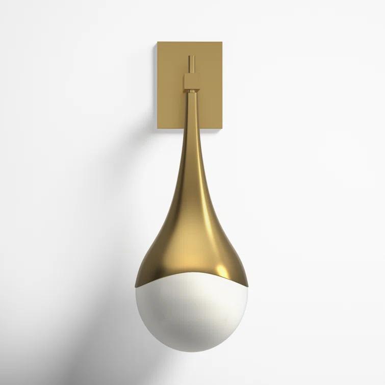 Algiers Single Light Glass Steel Dimmable Armed Sconce