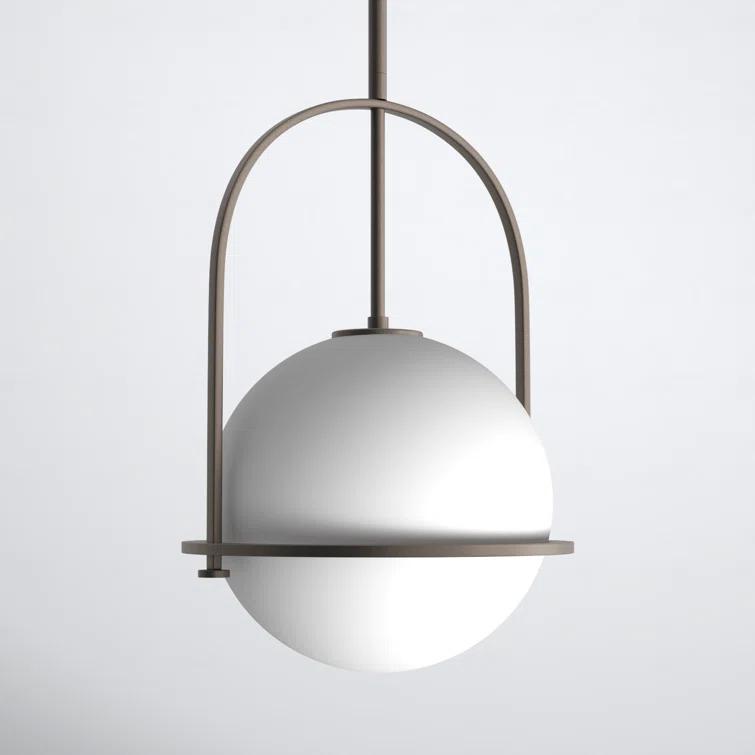 Arie Single Light Glass Dimmable Pendant