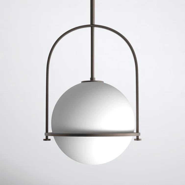 Arie Single Light Glass Dimmable Pendant