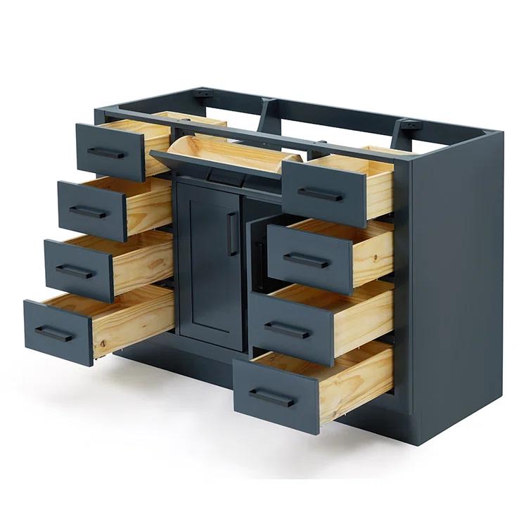 Ariel T048s-Bc Hepburn 48" Single Free Standing Vanity Cabinet Only - Blue