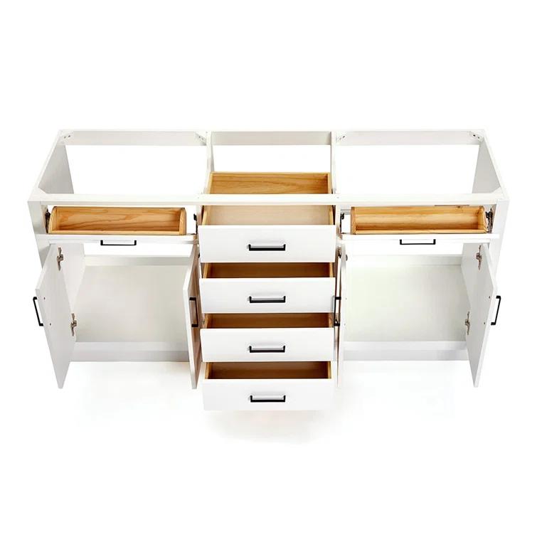 Ariel T072d-Bc Hepburn 72" Double Free Standing Vanity Cabinet Only - White