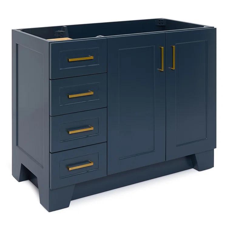 Ariel Bath ARIEL TAYLOR 42 IN. LEFT OFFSET SINGLE SINK BASE CABINET IN GREY & Reviews | Perigold