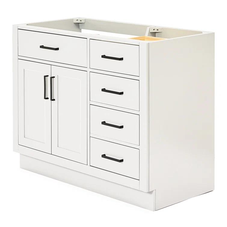 Ariel T042s-L-Bc Hepburn 42" Single Free Standing Vanity Cabinet Only - White