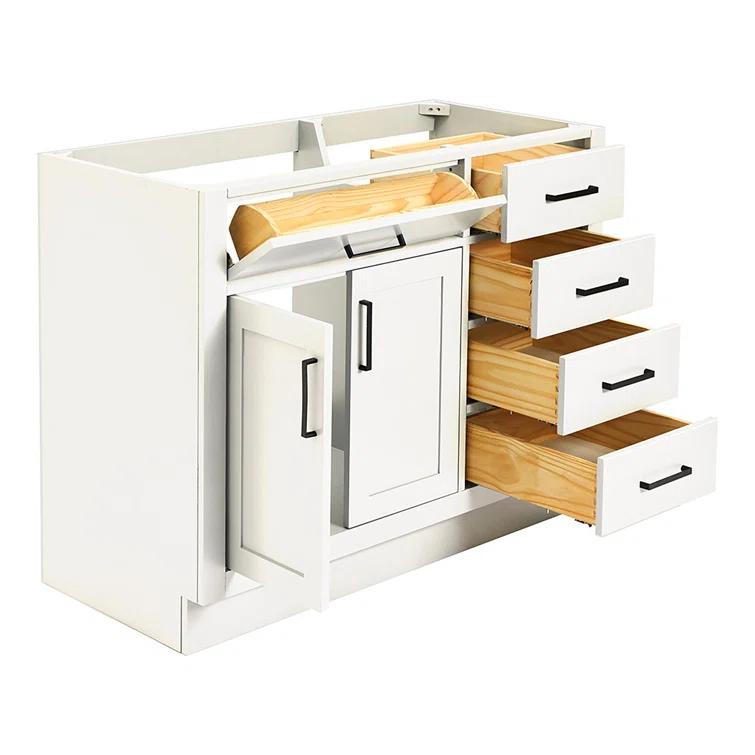 Ariel T042s-L-Bc Hepburn 42" Single Free Standing Vanity Cabinet Only - White