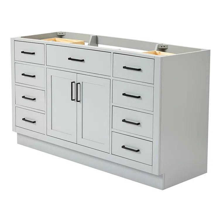 Ariel T060s-Bc Hepburn 60" Single Free Standing Vanity Cabinet Only - Grey