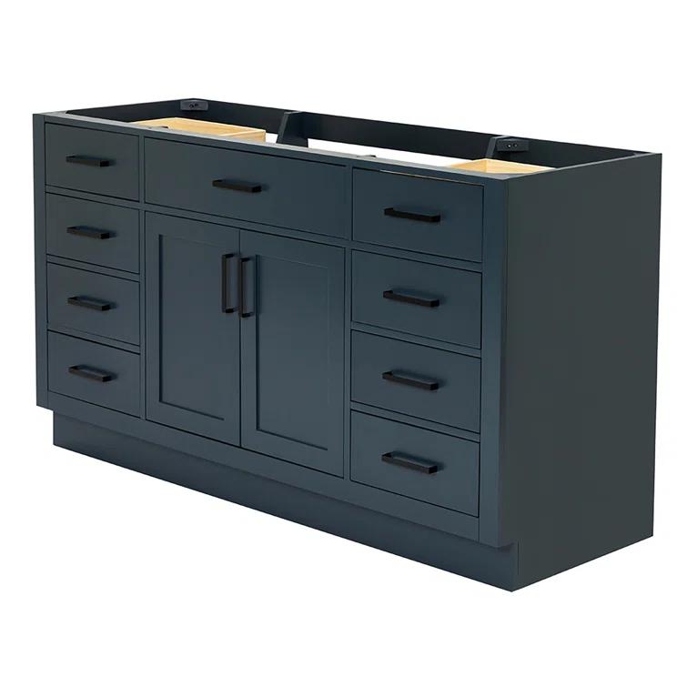Ariel T060s-Bc Hepburn 60" Single Free Standing Vanity Cabinet Only - Blue