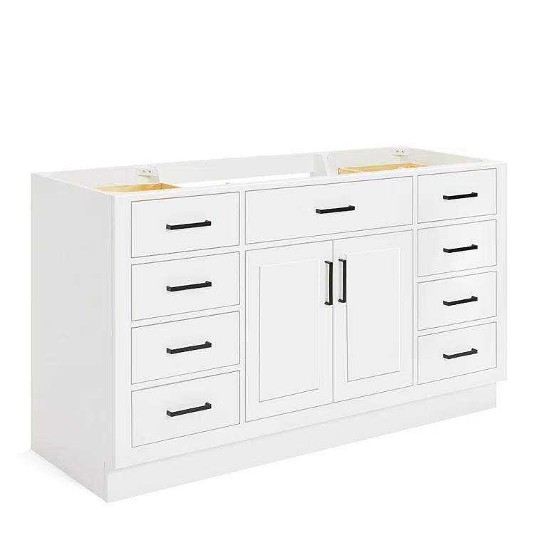 Ariel T060s-Bc Hepburn 60" Single Free Standing Vanity Cabinet Only - White