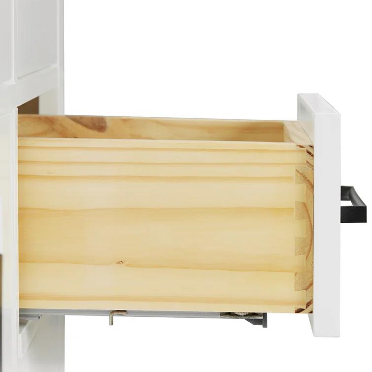 Ariel T060s-Bc Hepburn 60" Single Free Standing Vanity Cabinet Only - White