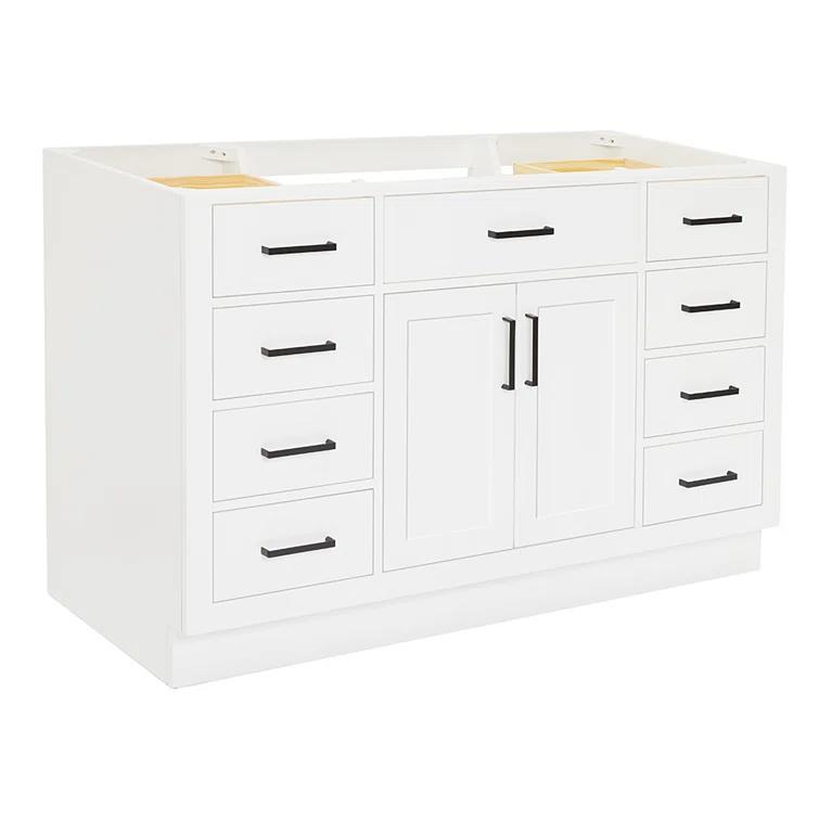 Ariel T054s-Bc Hepburn 54" Single Free Standing Vanity Cabinet Only - White