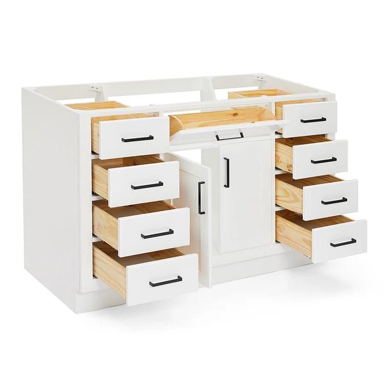 Ariel T054s-Bc Hepburn 54" Single Free Standing Vanity Cabinet Only - White
