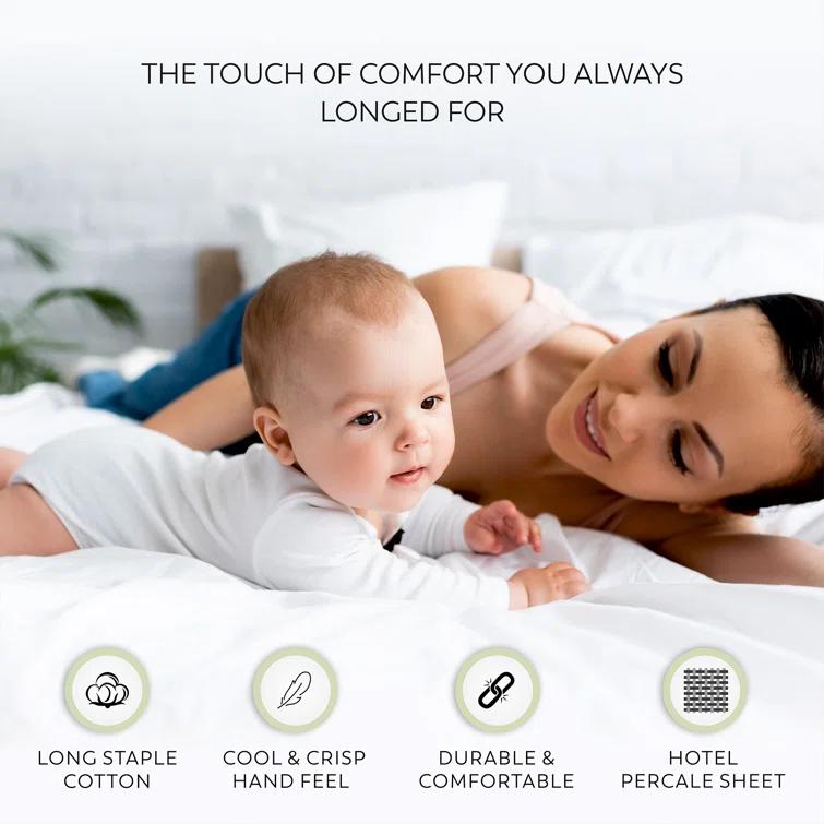 Ultimate Percale 100% Cotton 400TC Cool & Crisp Sheet Set