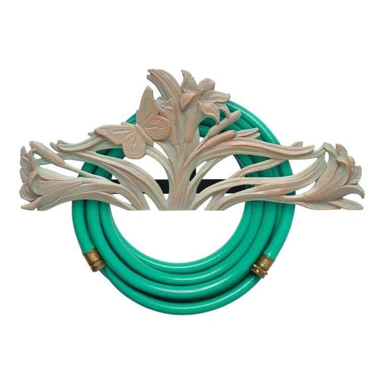 Copper Verdigris Butterfly Decorative Aluminum Hose Holder