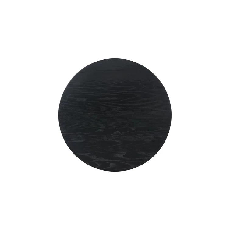 Gaven 38" Black Ash Round Mid-Century Modern Counter Table