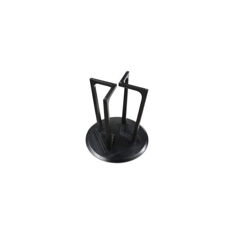 Gaven 38" Black Ash Round Mid-Century Modern Counter Table