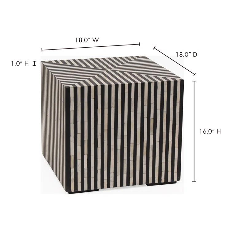 Trendyl Side Table - Black/White