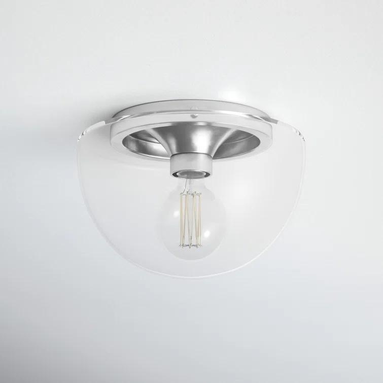 Alexi Single Light Glass Flush Mount
