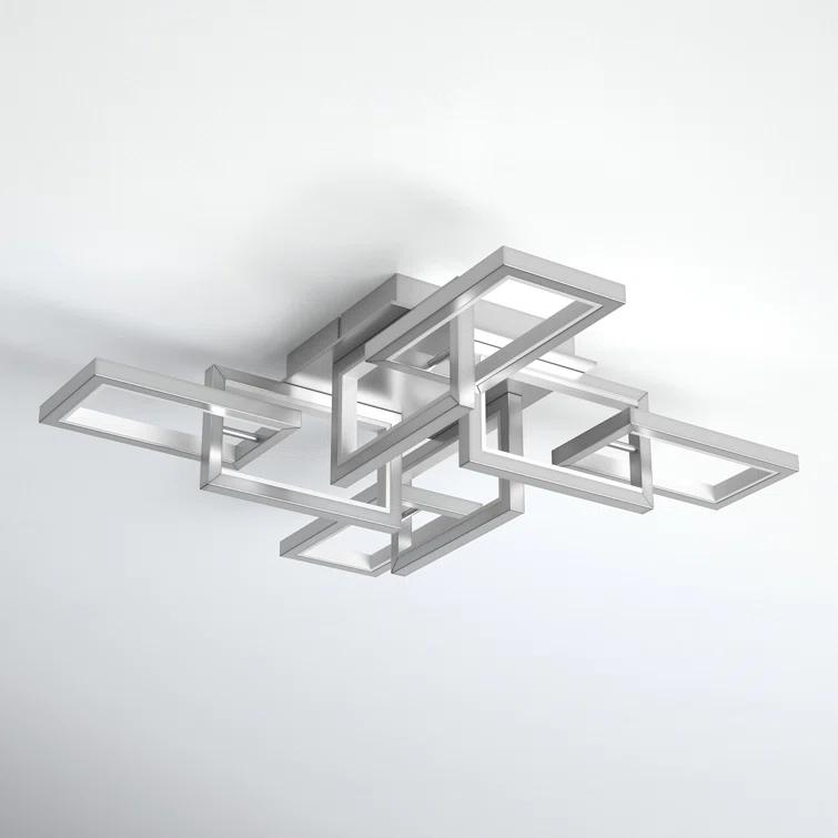 Sataria 8 - Light 29.25" Unique/Statement Geometric LED Flush Mount