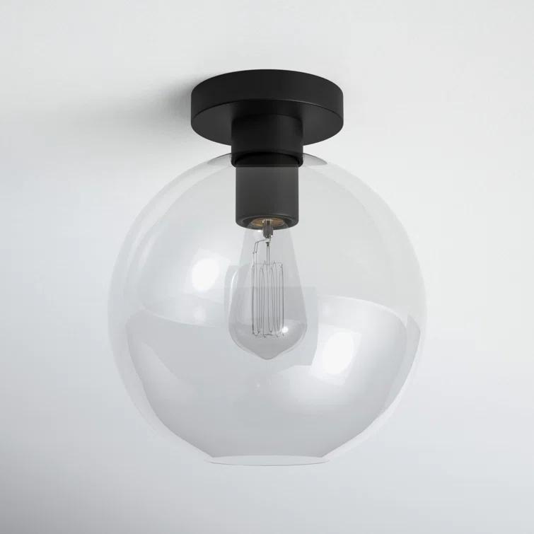 Childerley Single Light Glass Semi Flush Mount