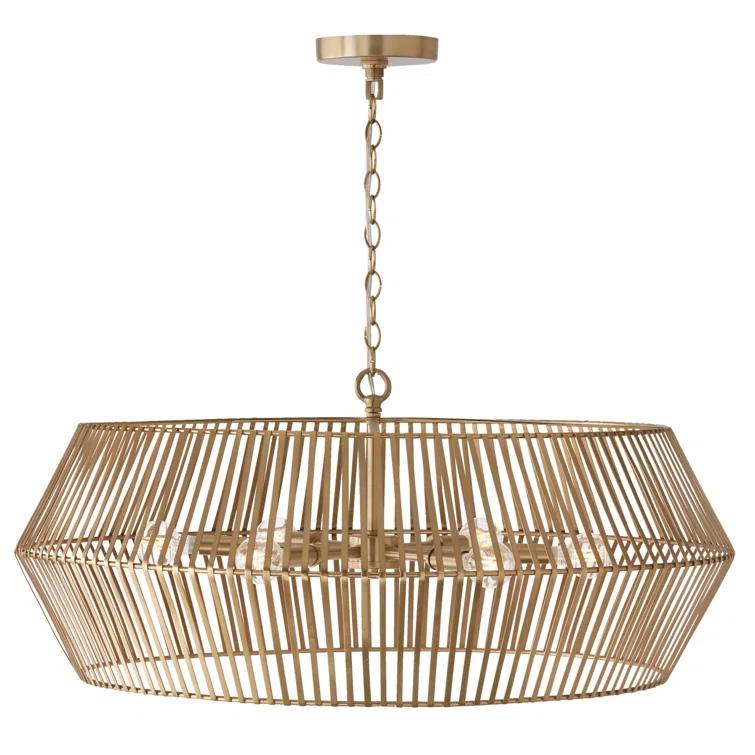 Kaiya 6 - Light Dimmable Cage Chandelier