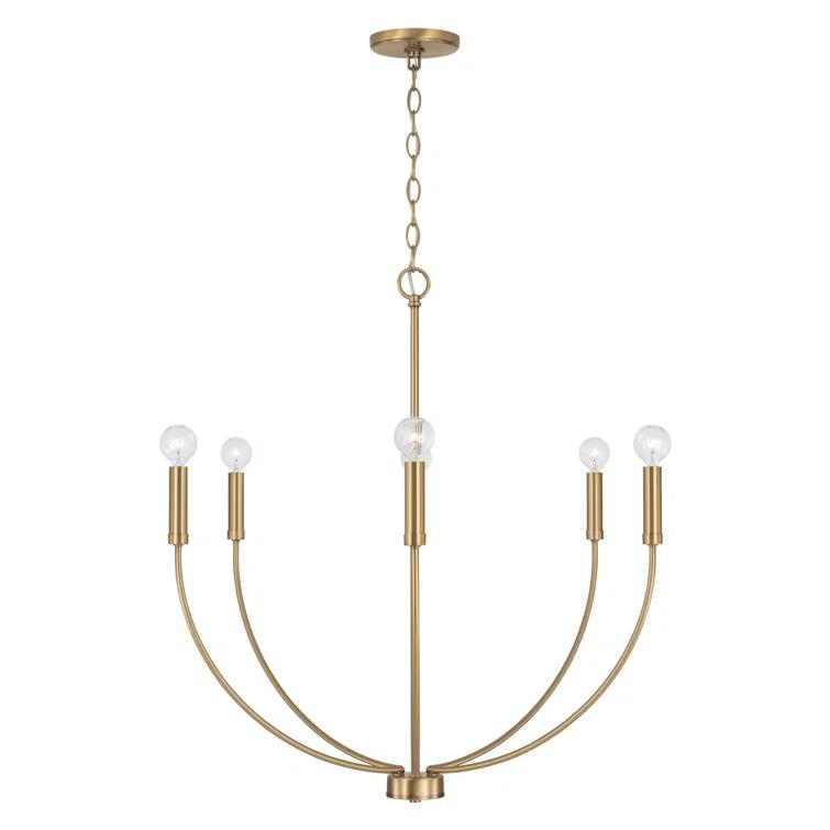 Ansley 6 Light Metal Dimmable Chandelier
