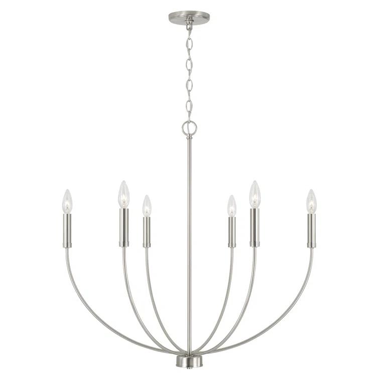 Ansley 6 Light Metal Dimmable Chandelier