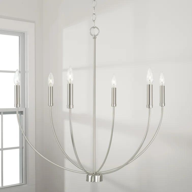 Ansley 6 Light Metal Dimmable Chandelier