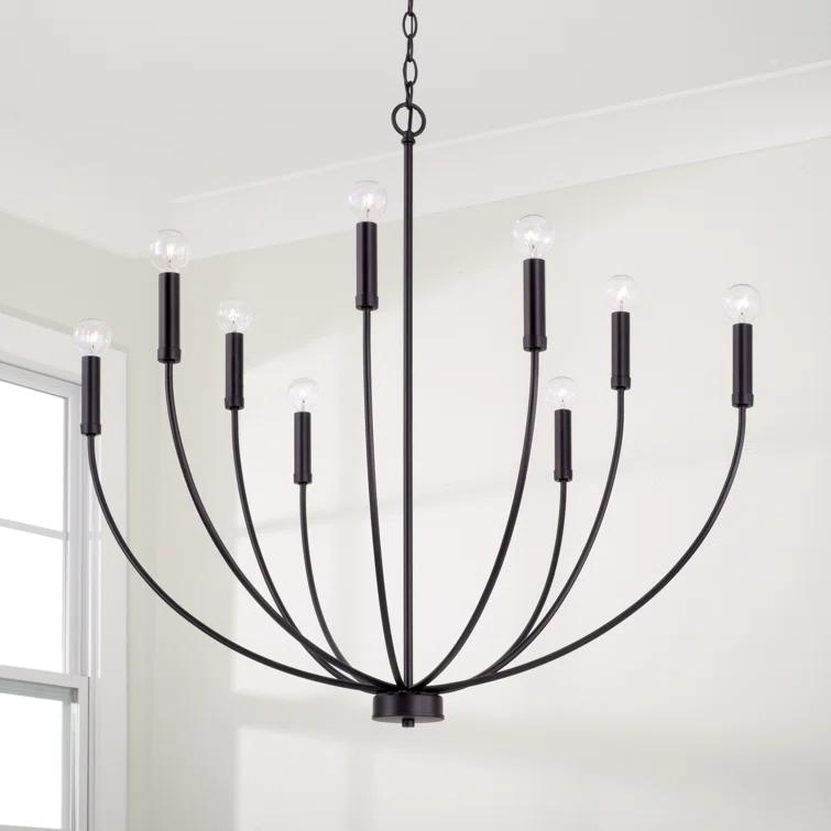 Ansley 9 Light Metal Dimmable Chandelier