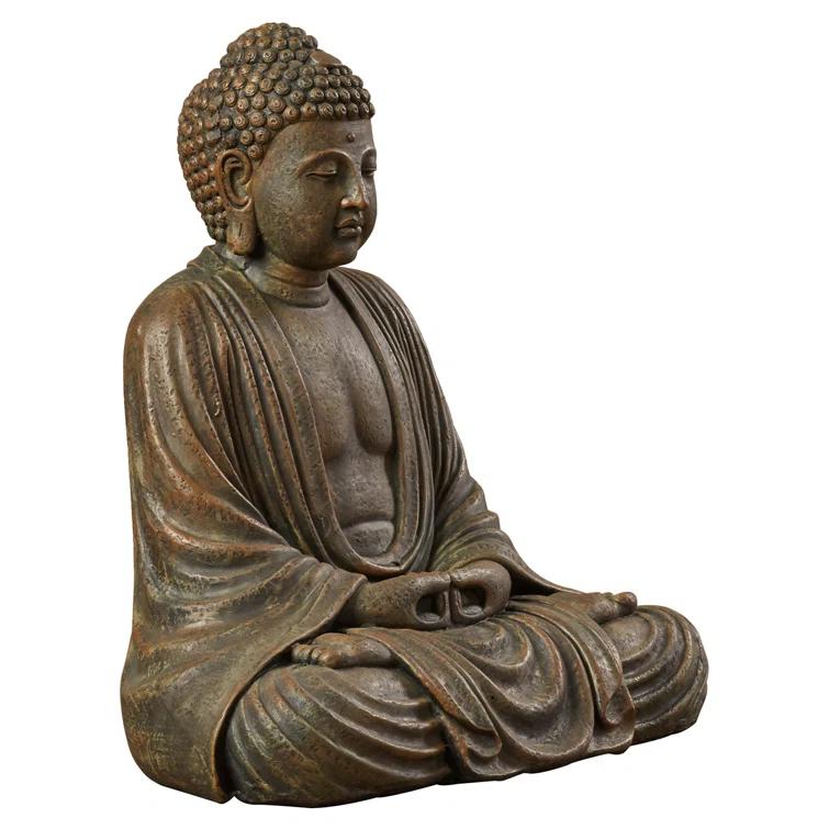 Oriental Furniture 2 1/2 Ft Tall Japanese Sitting Buddha Statue
