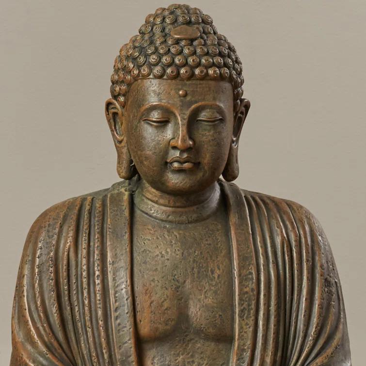 Oriental Furniture 2 1/2 Ft Tall Japanese Sitting Buddha Statue