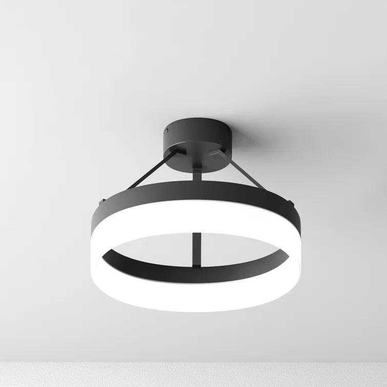 Danica Single Light Acrylic LED Semi Flush Mount