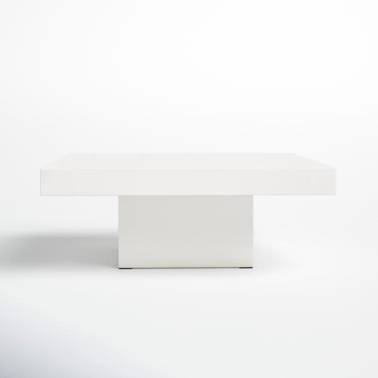AllModern Kareen Concrete Pedestal Coffee Table & Reviews | AllModern