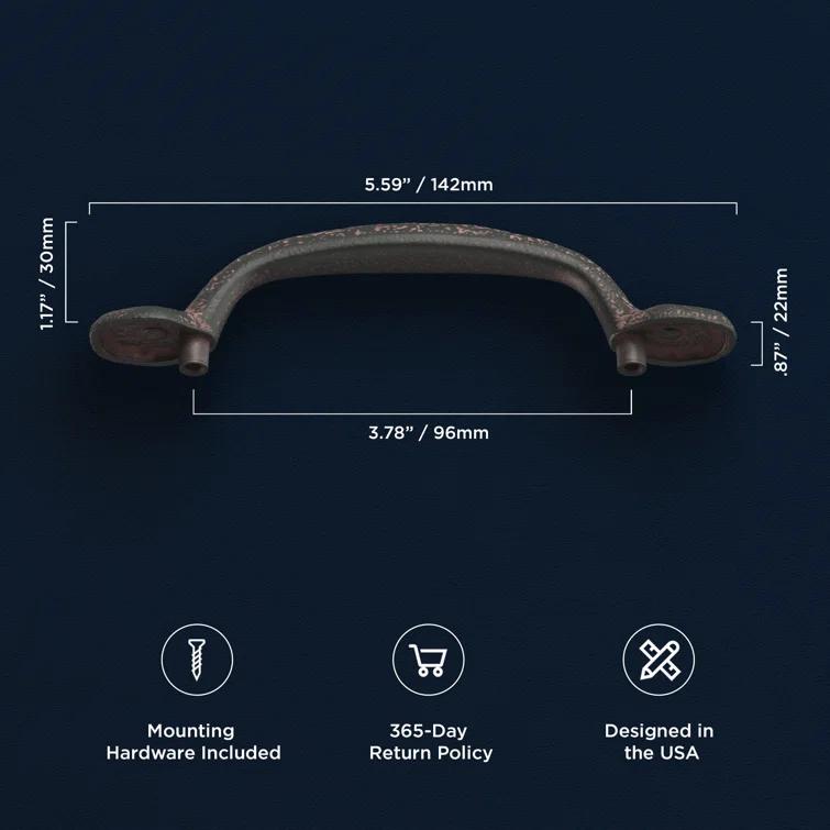 Refined Rustic Kitchen Cabinet Handles, Solid Core Drawer Pulls for Cabinet Doors