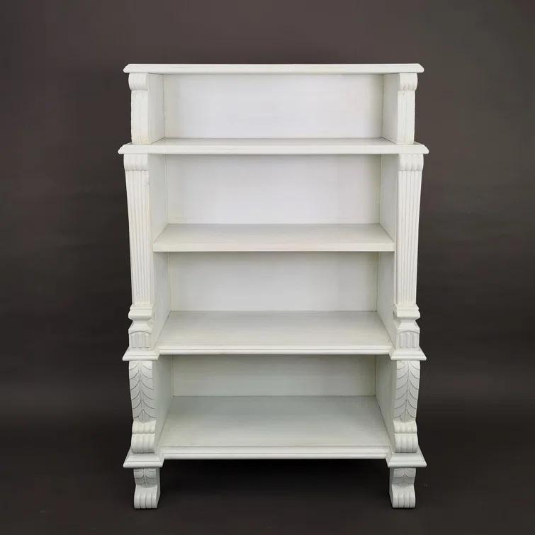WaybornHomeFurnishings 5693W Classic Bookcase - Whitewash