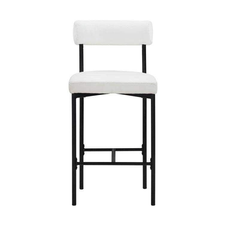 Dahlia Upholstered Counter Stool with Metal Frame