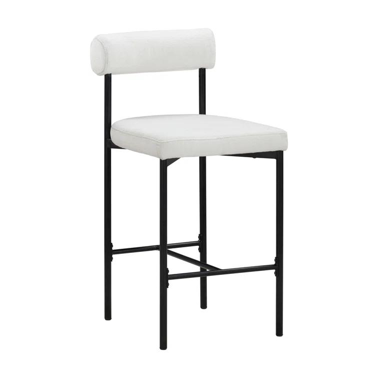 Dahlia Upholstered Counter Stool with Metal Frame
