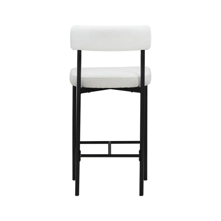 Dahlia Upholstered Counter Stool with Metal Frame