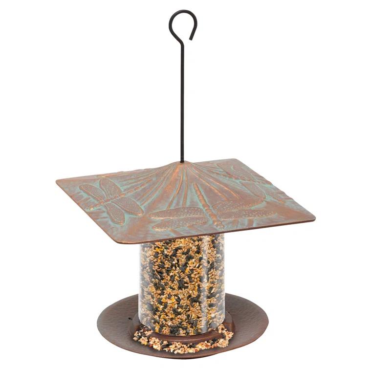 Whitehall Products Dragonfly Tube Bird Feeder