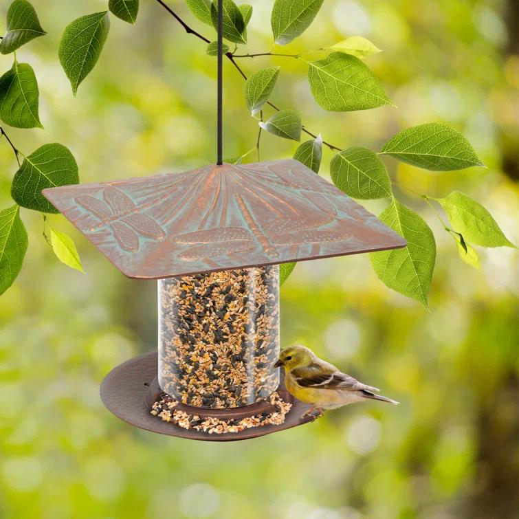 Whitehall Products Dragonfly Tube Bird Feeder