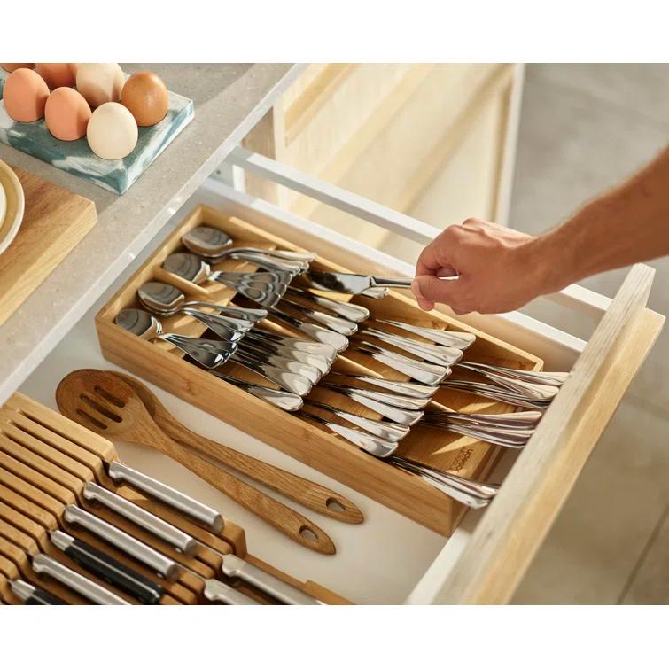 Joseph Joseph Joseph Joseph DrawerStore Large Bamboo Silverware Organizer