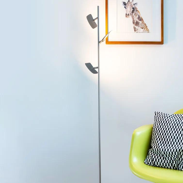 Brightech Tree Industrial LED 3-Way Dimming Floor Lamp with 3 Adjustable Spot Lights