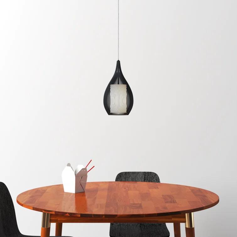 Lotus Single Light Steel Dimmable Pendant