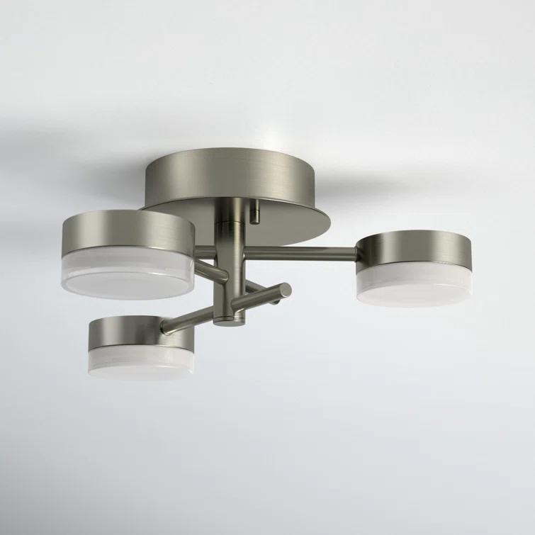 Hazel 3 Light Acrylic LED Semi Flush Mount