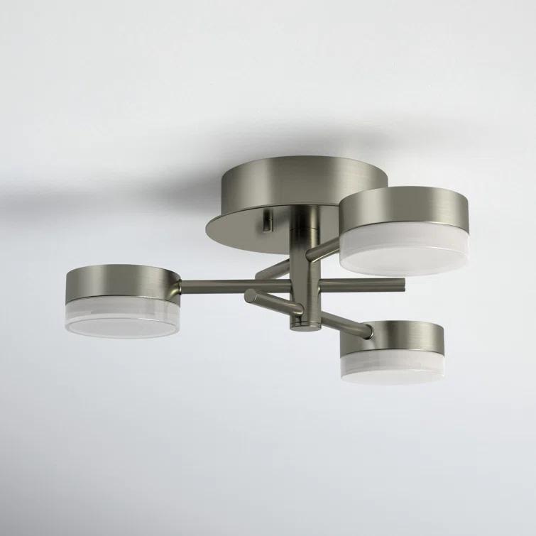 Hazel 3 Light Acrylic LED Semi Flush Mount