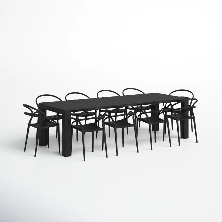 Comet 118'' Rectangular 10 - Person Outdoor Dining Set
