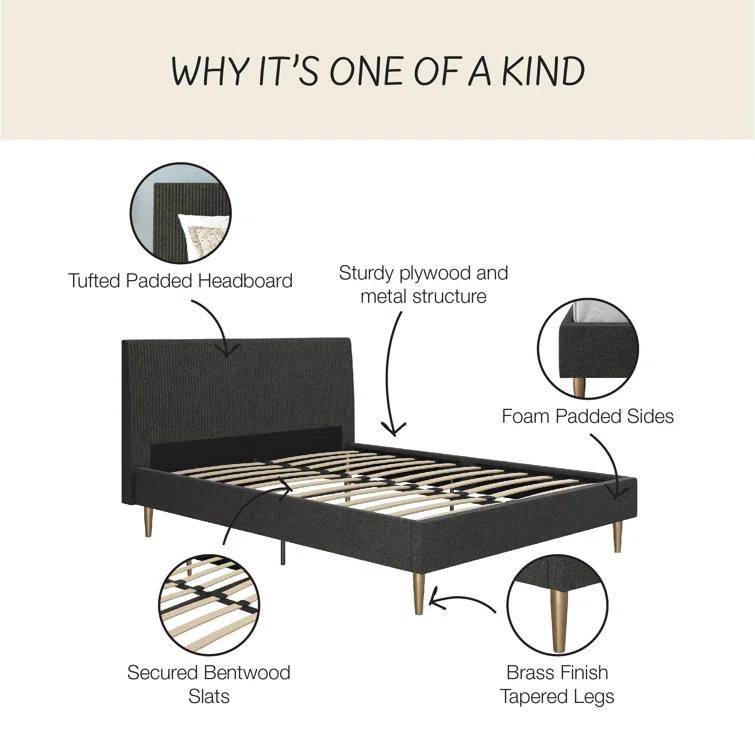 Daphne Upholstered Platform Bed