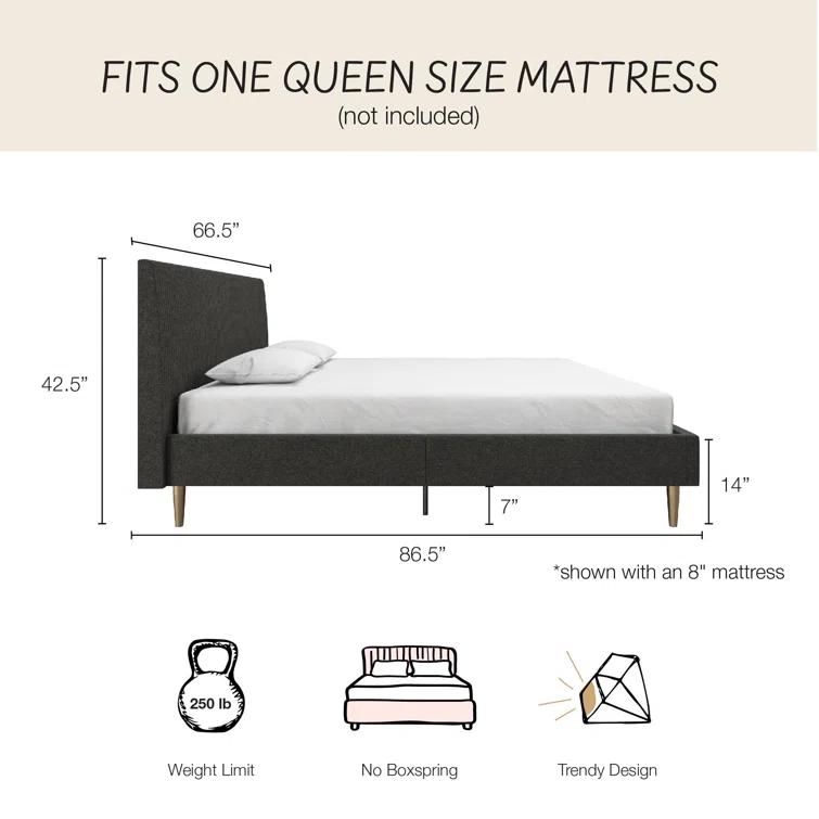 Daphne Upholstered Platform Bed