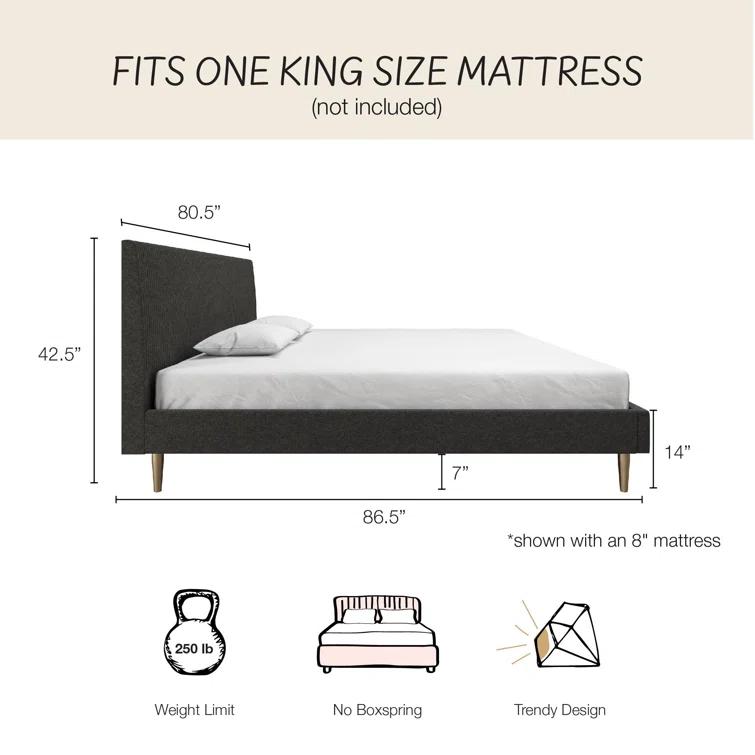 Daphne Upholstered Platform Bed