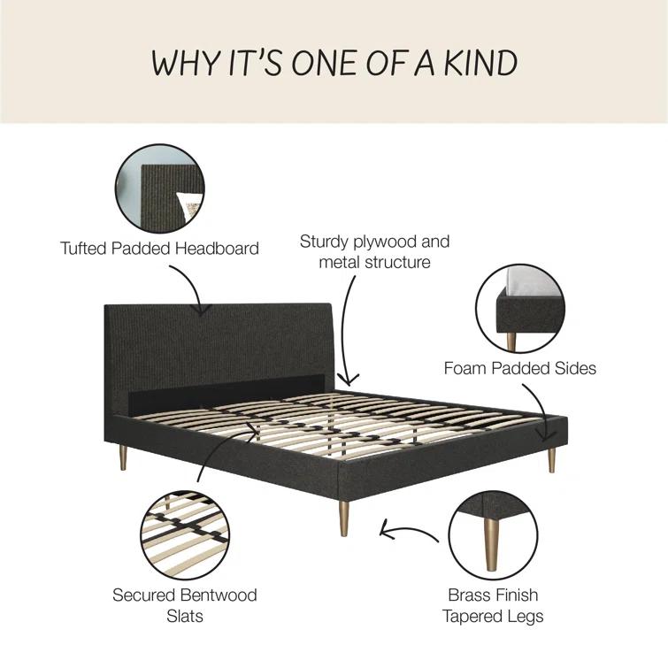 Daphne Upholstered Platform Bed