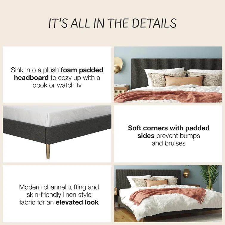 Daphne Upholstered Platform Bed