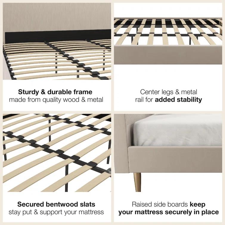 Daphne Upholstered Platform Bed
